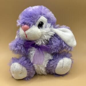 Dan Dee Collector's Choice Purple Bunny Rabbit Easter Fluffy 7 inch